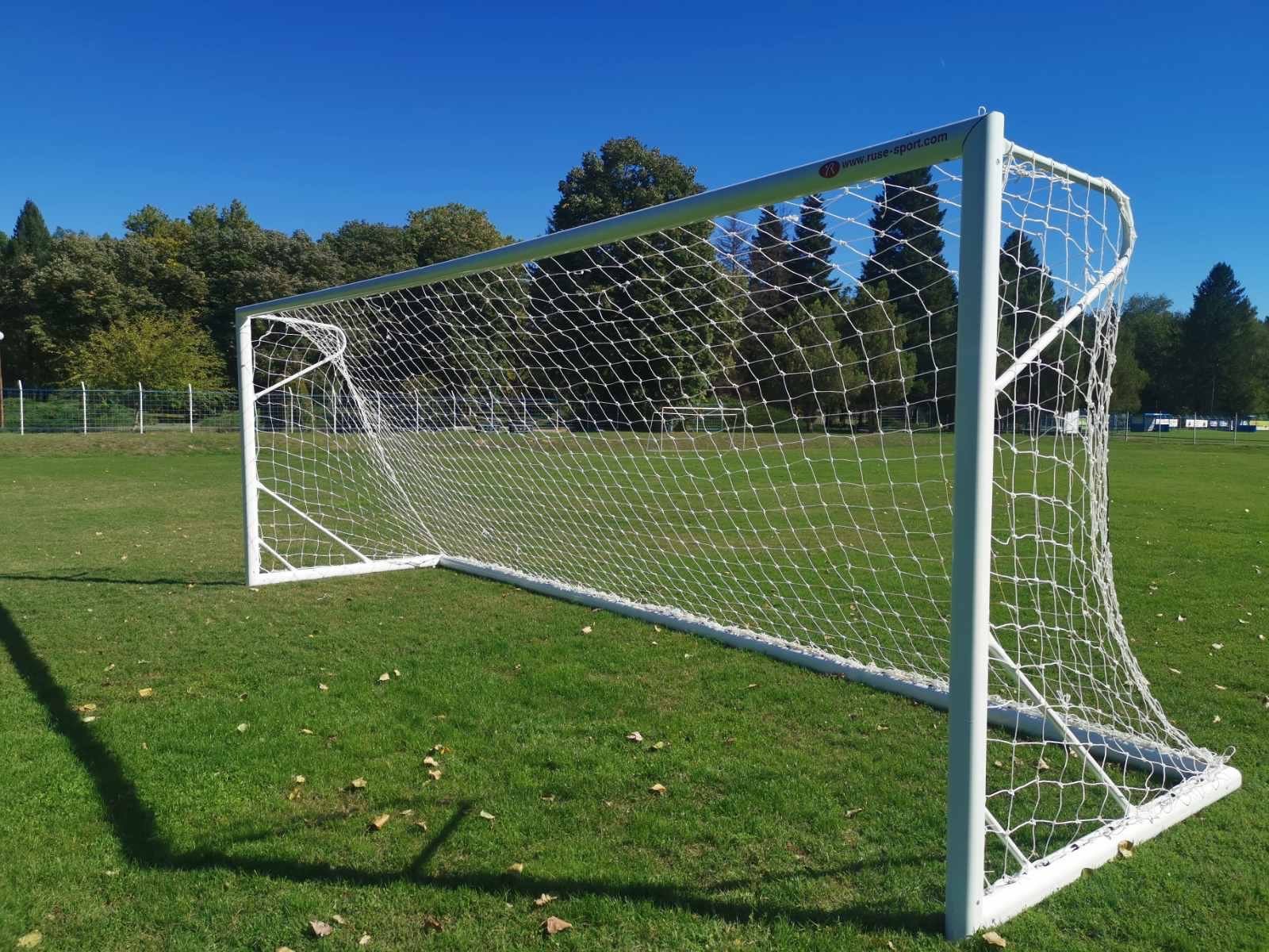 7541 Врата футболна 7,32х2,44 м, от алуминий, свободностояща - Image 1